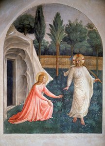 Noli me tangere Saint Mary Madeleine 和复活的基督（园丁）（壁画，c.1438-1446）