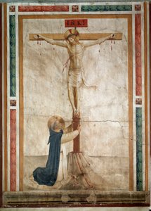 圣多米尼克在十字架脚下（壁画 作者 Fra  Angelico