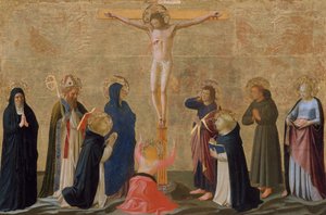 在十字架上钉死，可能大约在1440。 作者 Fra Angelico