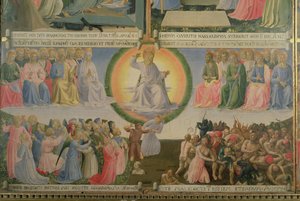 最后的审判，详细信息来自Santissima Annunziata的银库，第1450-53节（小组的温度） 作者 弗拉·安杰利科