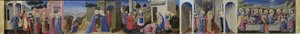 祭坛画《报喜》的Predella，约1433-1434。 作者 Fra Giovanni Angelico da Fiesole