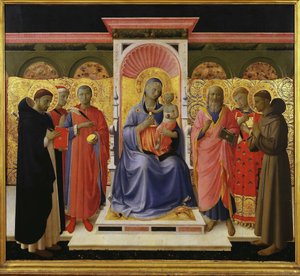 Sacra Conversazione Annalena Altarpiece，约1435年。 作者 Fra Giovanni Angelico da Fiesole