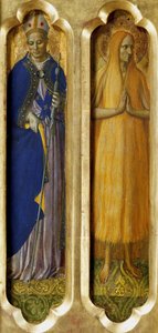 图卢兹的圣徒和埃及的圣母 来自佩鲁贾祭坛画，约1437年。 作者 Fra Giovanni Angelico da Fiesole