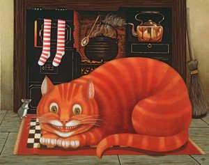 柴郡猫，1993年（面板上的油和蛋彩画）