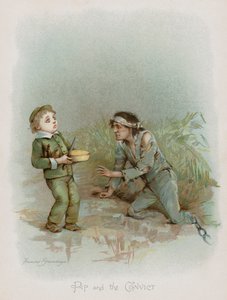 皮普和囚犯（铬酸钾）。 作者 弗朗西斯·布伦戴奇