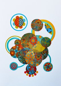 白米饭#1，2022（水彩纸丙烯）