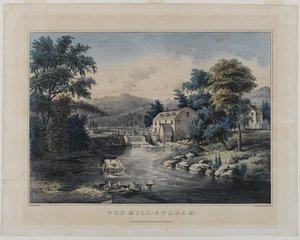 The Mill-Stream，纽约Currier＆Ives出版（手工彩色版）