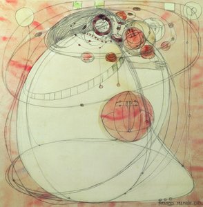 1903年的玫瑰之灵（wc和铅笔在纸上） 作者 弗朗西斯·麦克奈尔