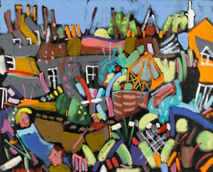 Judy au Jardin，2010（画布上的丙烯酸） 作者 弗朗西斯·特朗诺