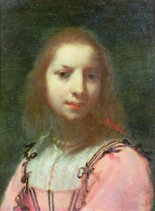 年轻女子的肖像，约1640年（铜板油）。 作者 Francesco (attr. To) Furini