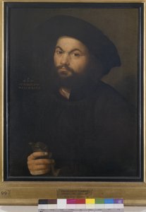 一个男人的肖像，约1520年（布面油画） 作者 弗朗切斯科·托比多