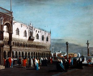 威尼斯风光》（布面油画） 作者 弗朗西斯科·瓜尔迪（Francesco Guardi）