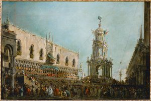 意大利威尼斯的濯足节... 作者 弗朗西斯科·瓜尔迪（Francesco Guardi）