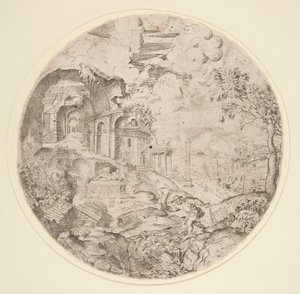 罗马废墟景观，特拉扬 作者 弗朗切斯科·阿马托