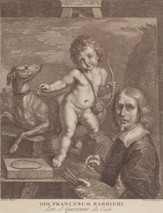Guercino自画像，1790-99年。 作者 弗朗切斯科·巴托洛齐（Francesco Bartolozzi）