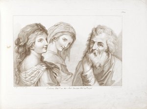 两位年轻女子和一位老人
F Bartolozzi 雕刻的西普里阿尼斯绘画基础