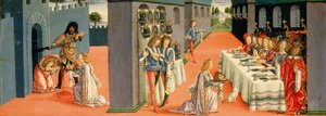 施洗者圣约翰殉道的场景，来自圣礼会幕的预定小组，c.1484-6（面板上的蛋彩画）（详情来自94757） 作者 弗朗切斯科·波蒂奇尼（Francesco Botticini）