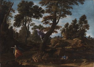 天使向夏甲显现并把她领到井边的景观 作者 弗朗西斯科·科扎（Francesco Cozza）