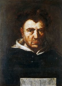 意大利多米尼加哲学家托马索-坎帕内拉（1568-1639）的肖像，由弗朗西斯科-科扎（1605-1682）绘制，约1630年