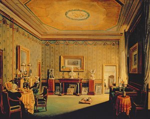 1830年至40年代Barbierrini House的沙龙 作者 弗朗切斯科·迪奥菲比