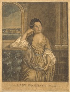 华盛顿夫人，c。 1776 (mezzotint) 作者 弗朗切斯科·费尔戈拉（Francesco Fergola）