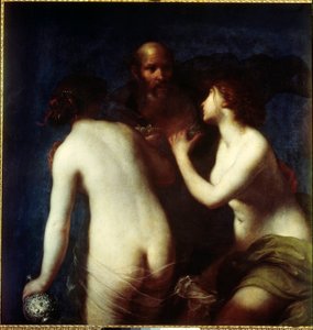 罗斯和他的女儿 弗朗切斯科·弗瑞尼 (Francesco Furini)（1604-1646 年）的绘画，17 世纪马德里，普拉多博物馆。