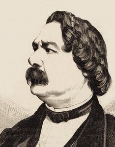 作曲家Enrico Petrella 1813-1877年的肖像，约1855年。