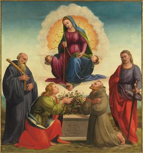 圣母玛利亚（Madonna delle Cintola）与圣本笃，托马斯，弗朗西斯和朱利安