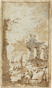 泻湖边的废墟随想曲 作者 弗朗切斯科·瓜迪（Francesco Guardi）