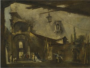 威尼斯的一条街 作者 弗朗切斯科·瓜迪（Francesco Guardi）