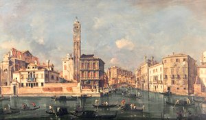 大运河：San Geremia和Canneregio的入口 作者 弗朗切斯科·瓜迪（Francesco Guardi）