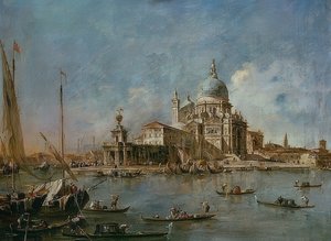 蓬塔·德拉·多加娜（Punta Della Dogana）与圣玛丽亚·德拉礼炮（Salaria della Salute）。 1770年