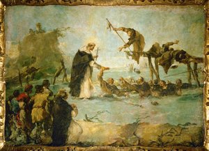多明我会圣徒的奇迹》（布面油画） 作者 弗朗切斯科·瓜迪（Francesco Guardi）