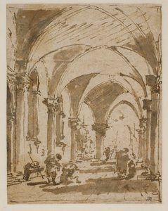 朝向广场的总督府拱廊 作者 弗朗切斯科·瓜迪（Francesco Guardi）