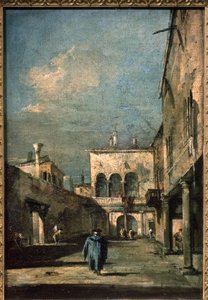 威尼斯人的庭院 作者 弗朗切斯科·瓜迪（Francesco Guardi）