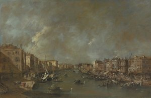 1775年以后，从Ponte di Rialto的大运河的看法 作者 弗朗切斯科·瓜迪（Francesco Guardi）