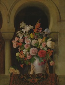 1881年在后宫的窗户上的花瓶 作者 弗朗切斯科·海耶兹（Francesco Hayez）