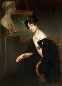 弗朗西斯科-哈耶兹（1791-1882）的《克里斯蒂娜-特里武尔齐奥-贝尔焦索的肖像》，布面油画 作者 弗朗切斯科·海耶兹（Francesco Hayez）