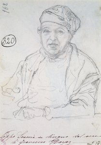 为他的姐夫 Pippo Scaccia 的肖像研究 作者 弗朗切斯科·海耶兹（Francesco Hayez）