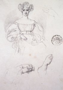 女性肖像研究 作者 弗朗切斯科·海耶兹（Francesco Hayez）