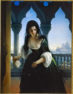 1847 年的秘密告发......（布面油画） 作者 弗朗切斯科·海耶兹（Francesco Hayez）