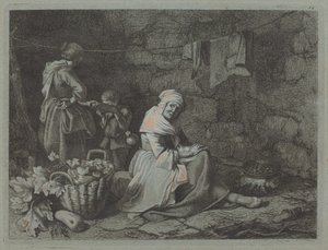 一所房子的内部，1763年。 作者 弗朗切斯科·伦敦尼奥（Francesco Londonio）