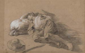 睡觉的农民 作者 弗朗切斯科·伦敦尼奥（Francesco Londonio）
