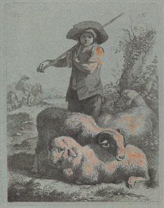 站立的牧羊人 作者 弗朗切斯科·伦敦尼奥（Francesco Londonio）