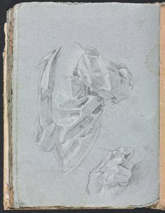 维罗纳素描本：窗帘研究，左手第86页，1760。 作者 弗朗切斯科·洛伦兹（Francesco Lorenzi）