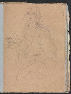 维罗纳素描本：先生们，第55页，1760年。 作者 弗朗切斯科·洛伦兹（Francesco Lorenzi）