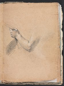 维罗纳素描本：左臂和左手75页，1760年。 作者 弗朗切斯科·洛伦兹（Francesco Lorenzi）