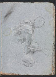 维罗纳素描本：1760年第9页的男性裸体。