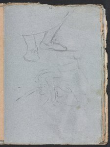 维罗纳素描本：脚的研究（第 53 页） 作者 弗朗切斯科·洛伦兹（Francesco Lorenzi）