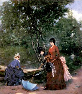 巴黎Bois de Boulogne的女士们